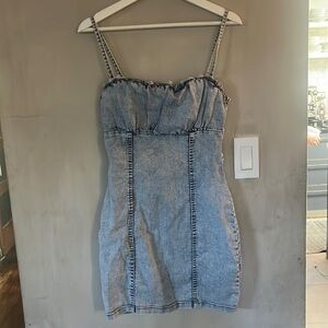 H&M denim mini dress